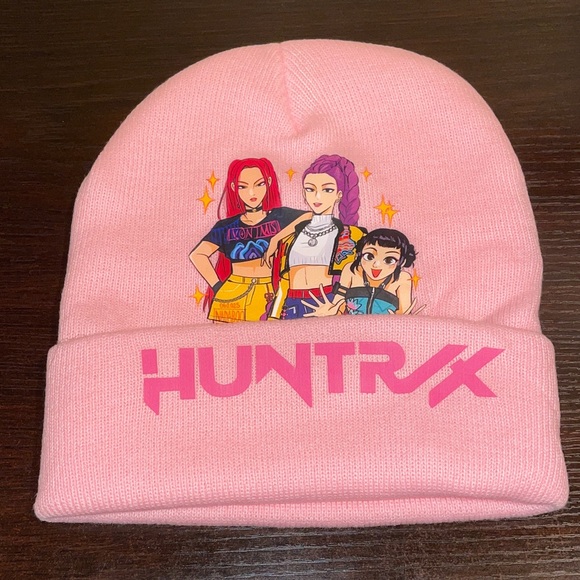 Accessories - K-pop Demon Hunter Pink HUNTRX Knit Hat